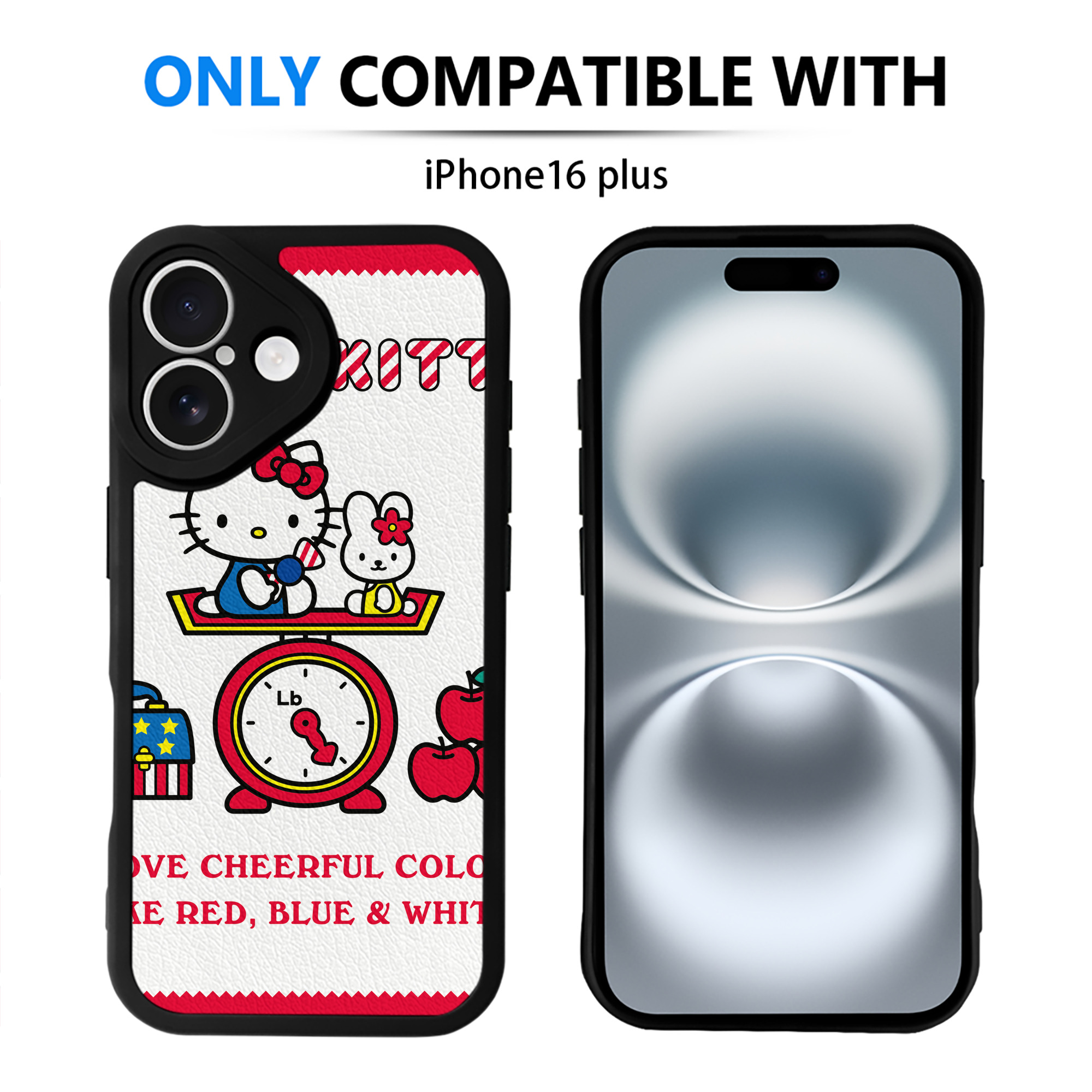 （画像用） Hello Kitty ハローキティ 【iPhone 16シリーズ対応】シリコンスマホケース（レザー調） 材質：シリコン